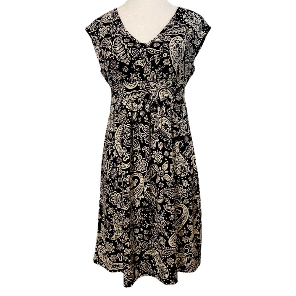 Ann Taylor Loft Women’s Paisley Floral A-Line Dress Size XS Career Office Church